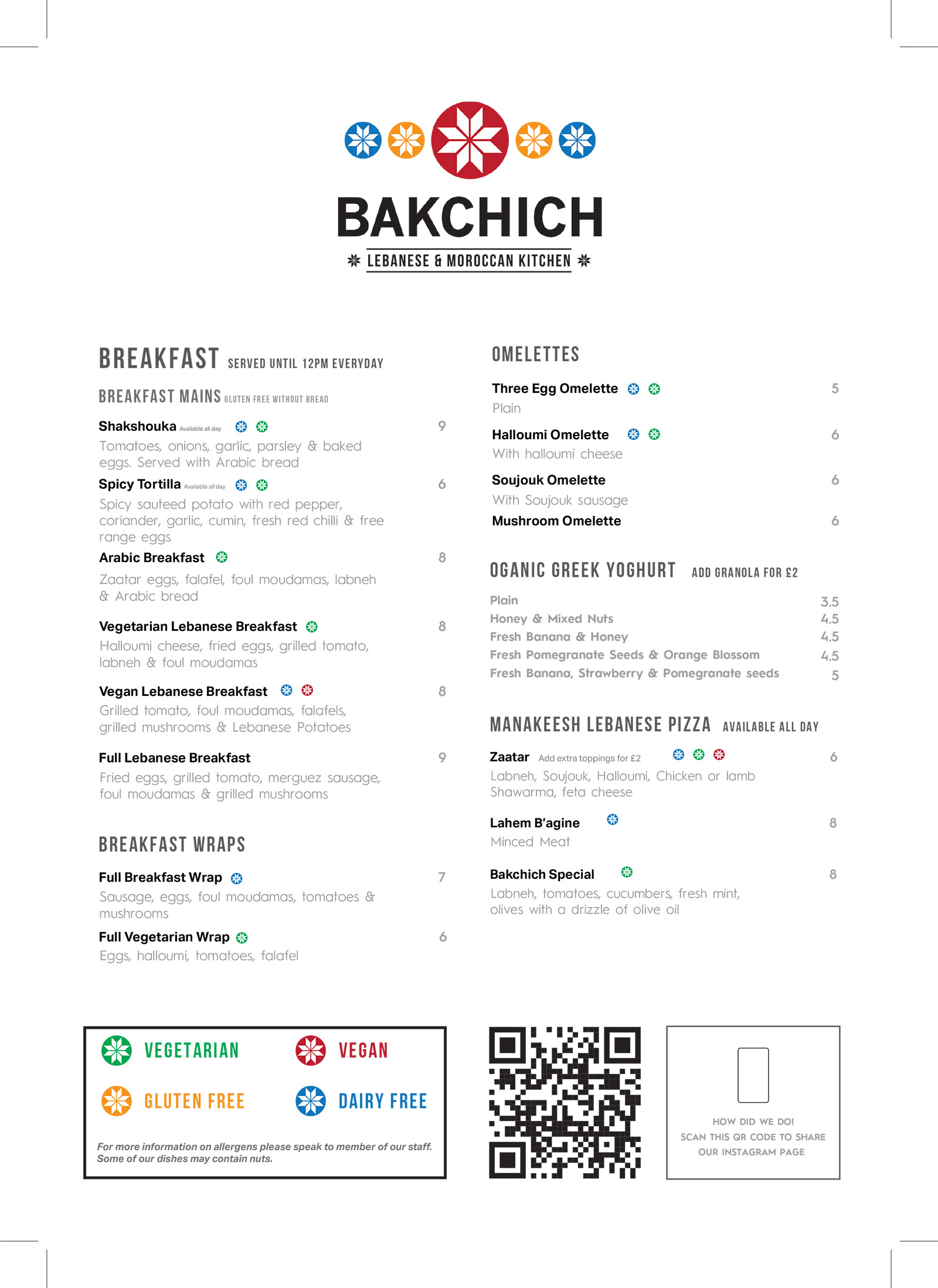 Bakchich menu 2021